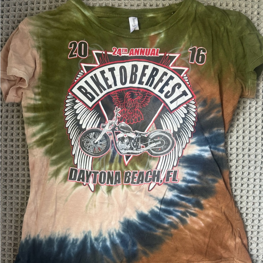 Biketoberfest Daytona  Tie-Dye T-Shirt
